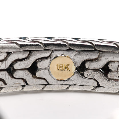 John Hardy Sterling Silver Diamond Classic Chain Square Kick Cuff Bracelet 4 of 5