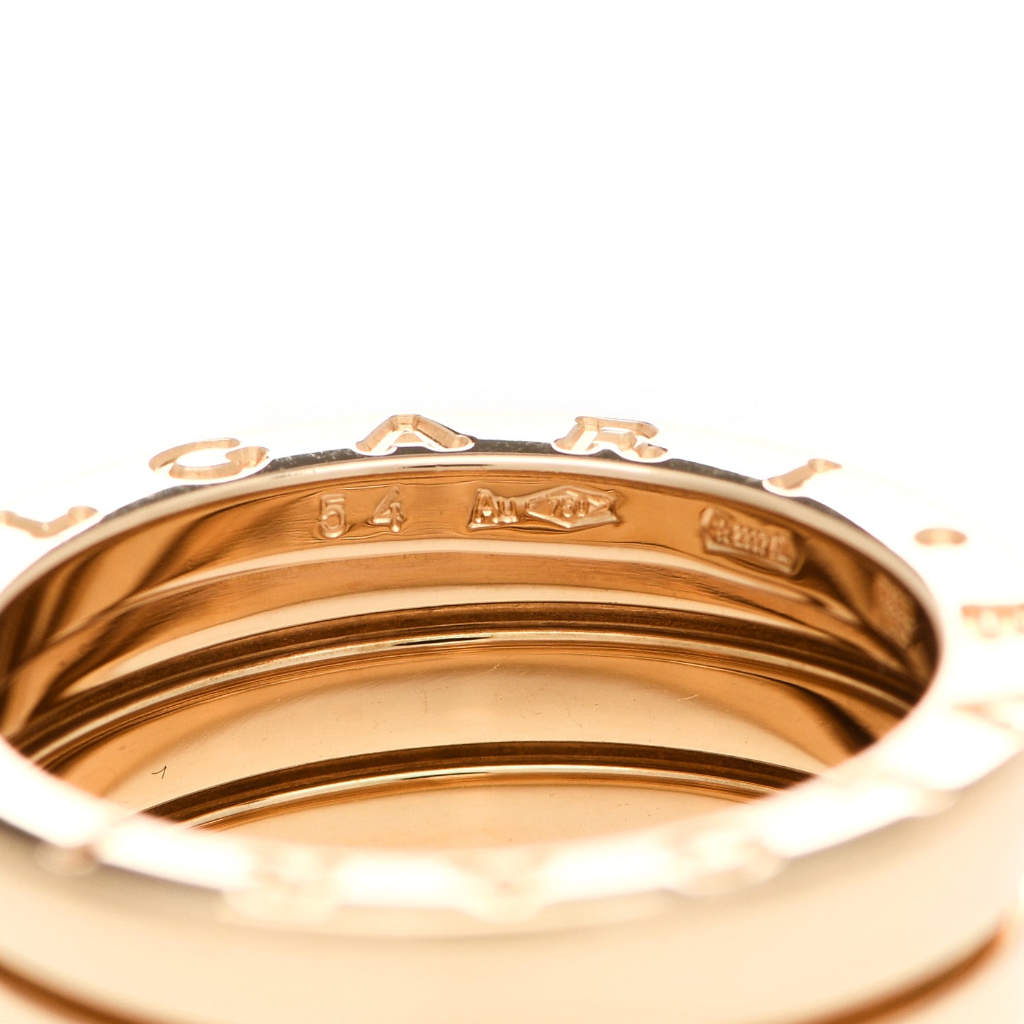 18K Yellow Gold B.Zero1 Four-Band Ring 54 6.75