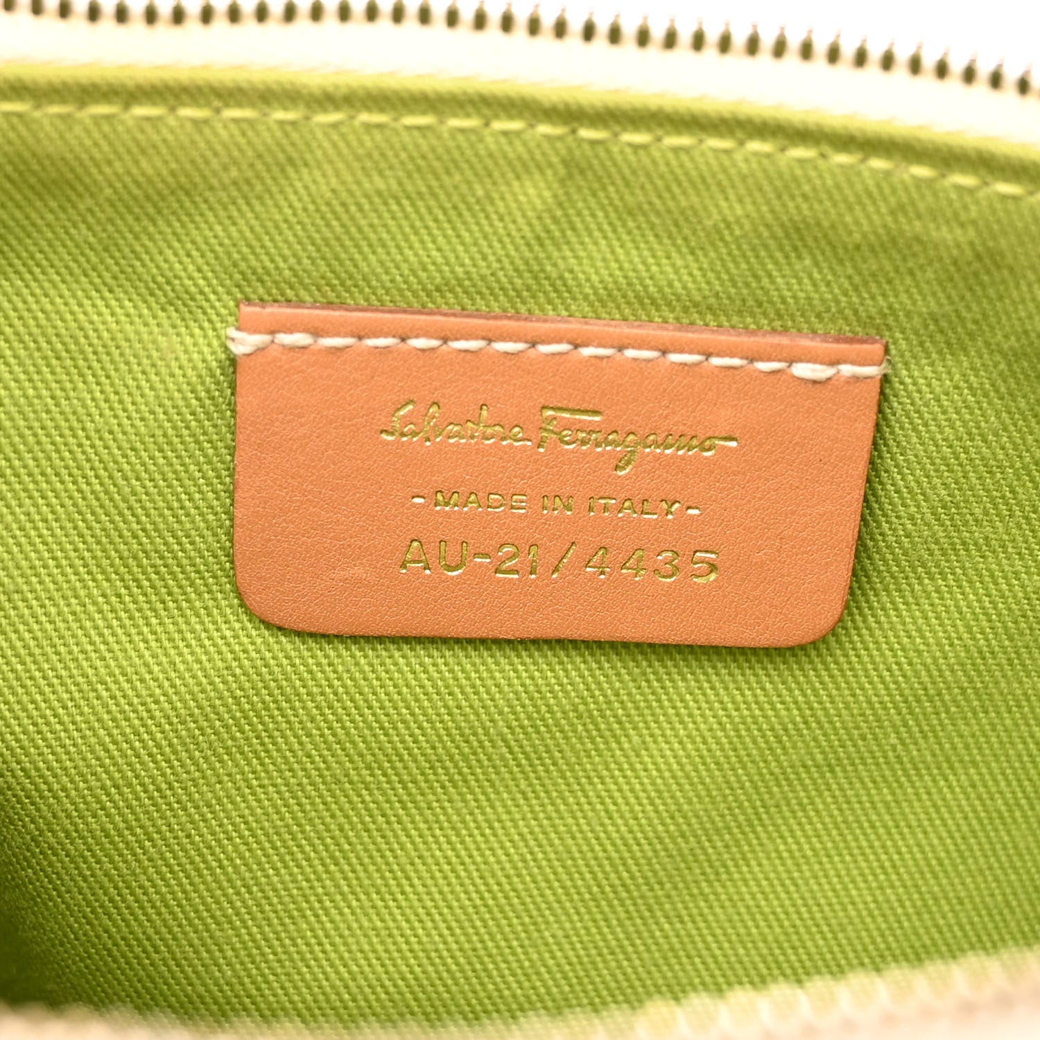 Salvatore Ferragamo Calfskin Gancini Embossed Shoulder Bag Off White 6 of 12