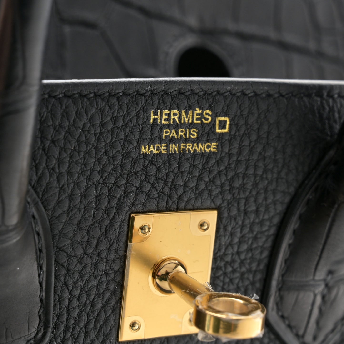 Togo Matte Alligator Birkin Touch 25 Black