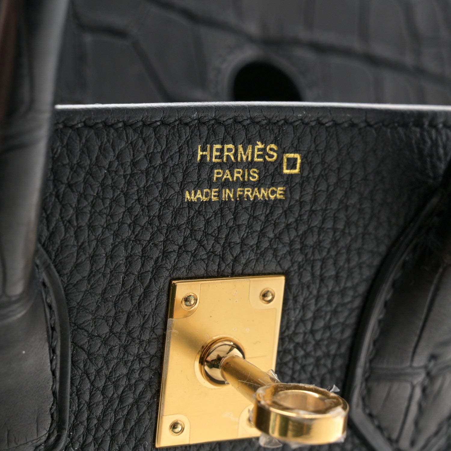 Hermes Togo Matte Alligator Birkin Touch 25 Black 6 of 11