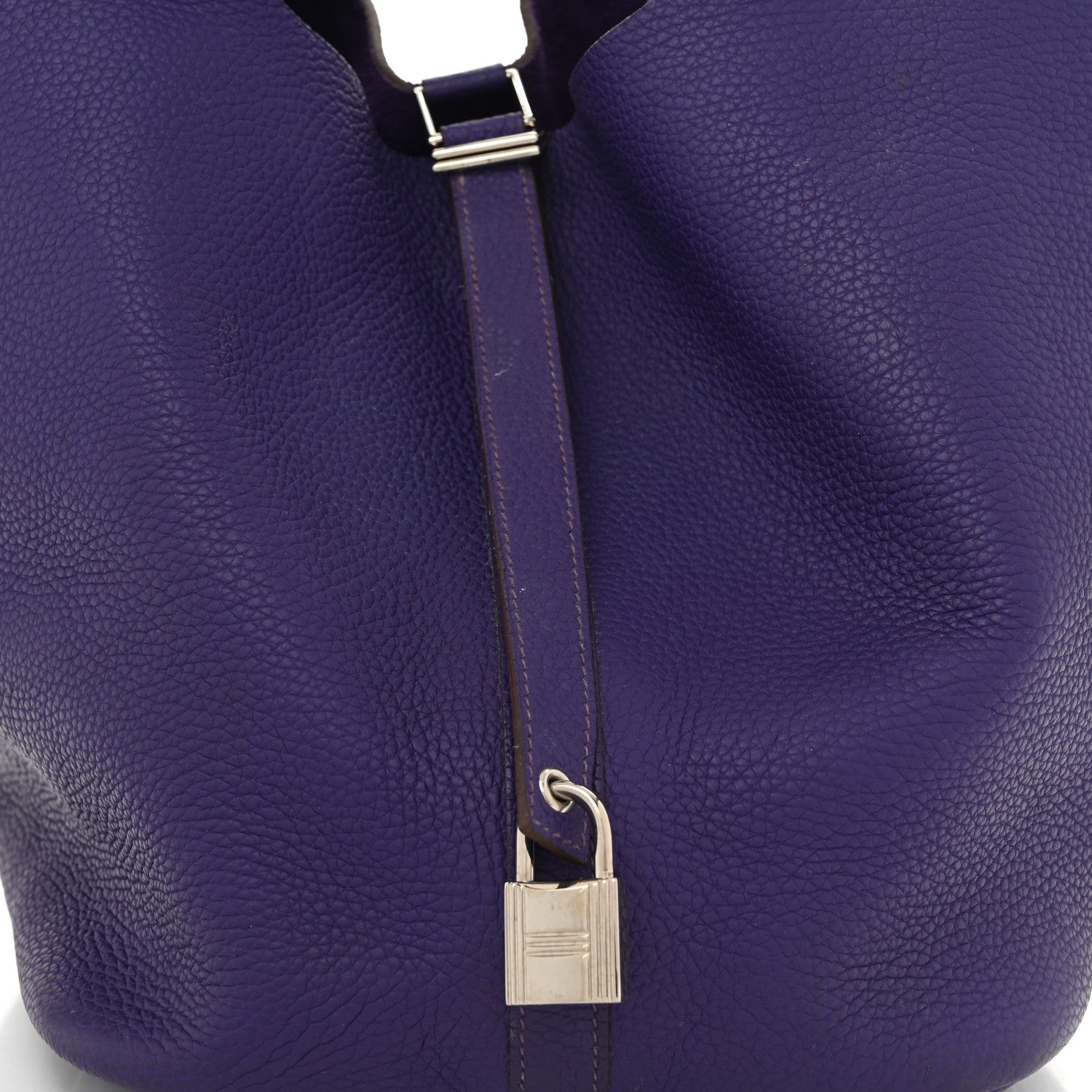Hermes Taurillon Clemence Picotin Lock 26 GM Iris 8 of 12