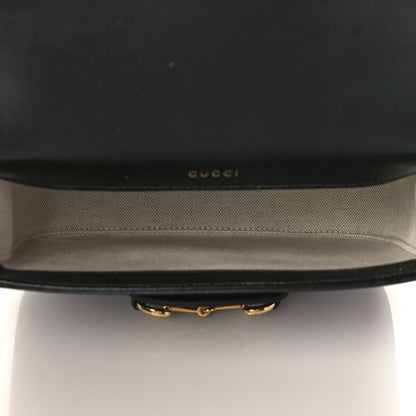 Gucci Azalea Calfskin Web Mini Horsebit 1955 Shoulder Bag Black 4 of 7