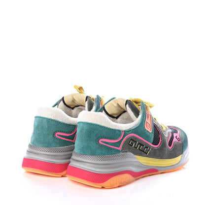 Gucci Suede Calfskin Womens Ultrapace Sneakers 37 Green 4 of 11