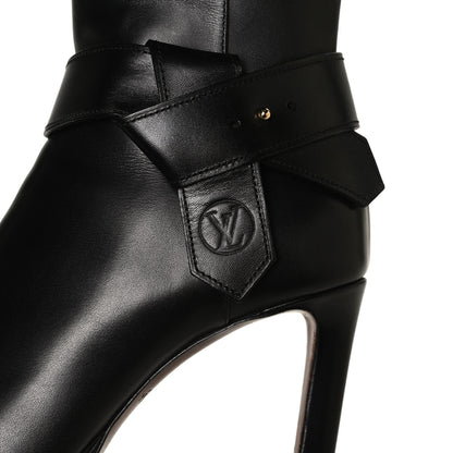 Louis Vuitton Calfskin Belted High Boots 38 Black 8 of 11