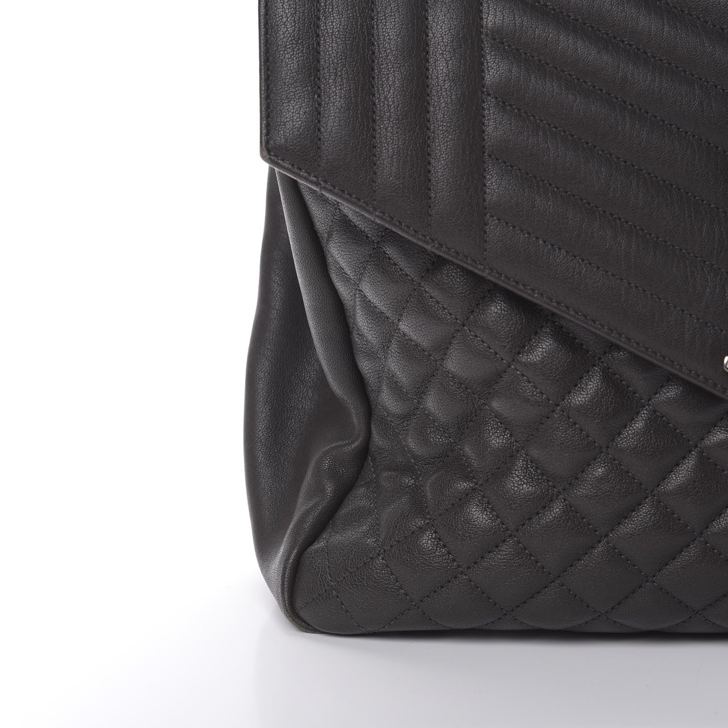 Saint Laurent Sheepskin Tri-quilt Monogram Large College Satchel Asphalt 16 of 18