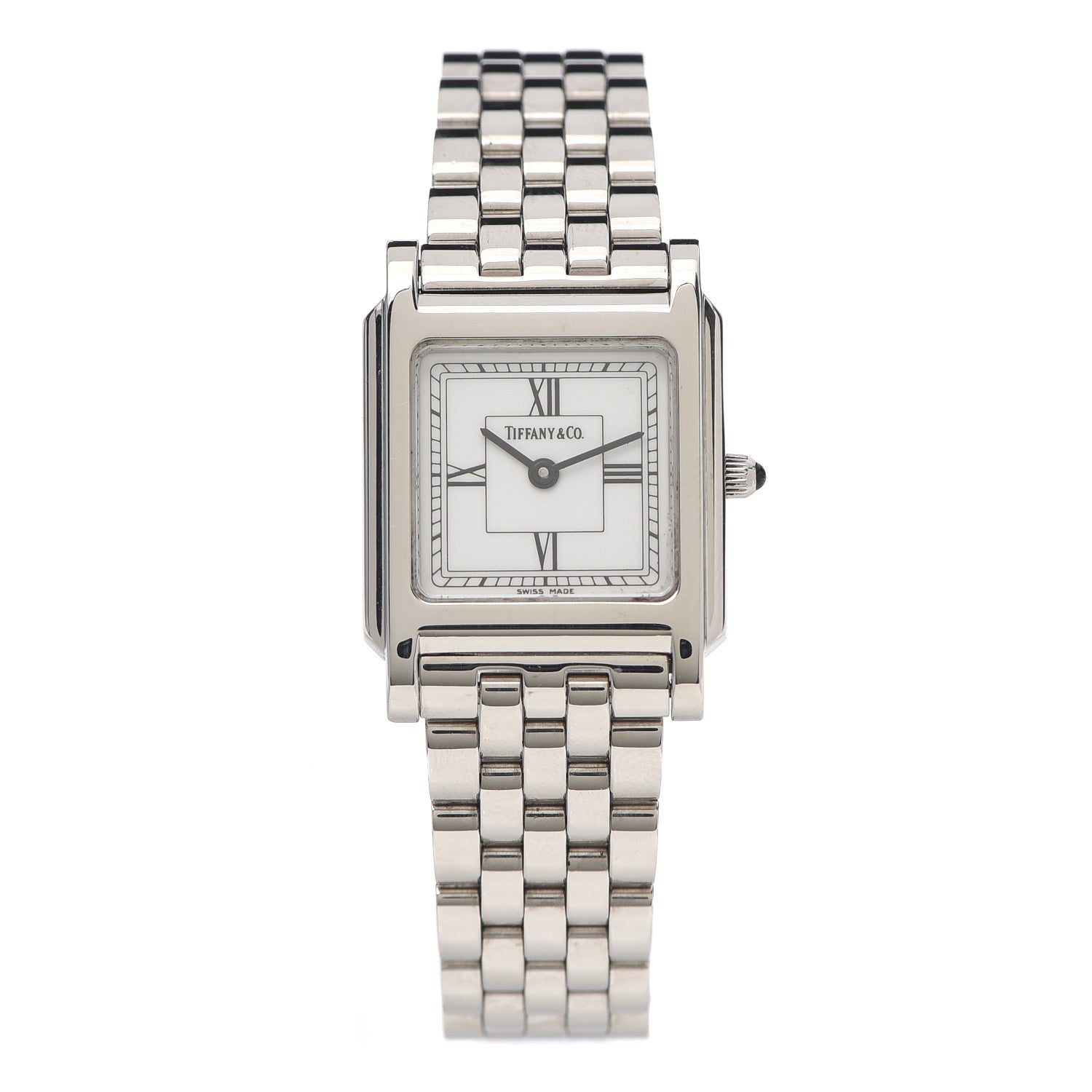 Tiffany Stainless Steel 24mm Classic Square Quartz Watch 1 of 5