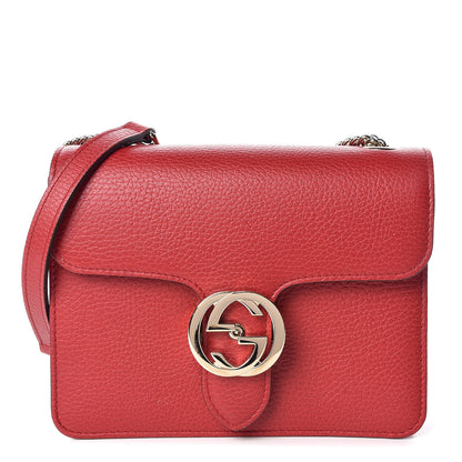 Gucci Dollar Calfskin Small Interlocking G Shoulder Bag Red 1 of 11