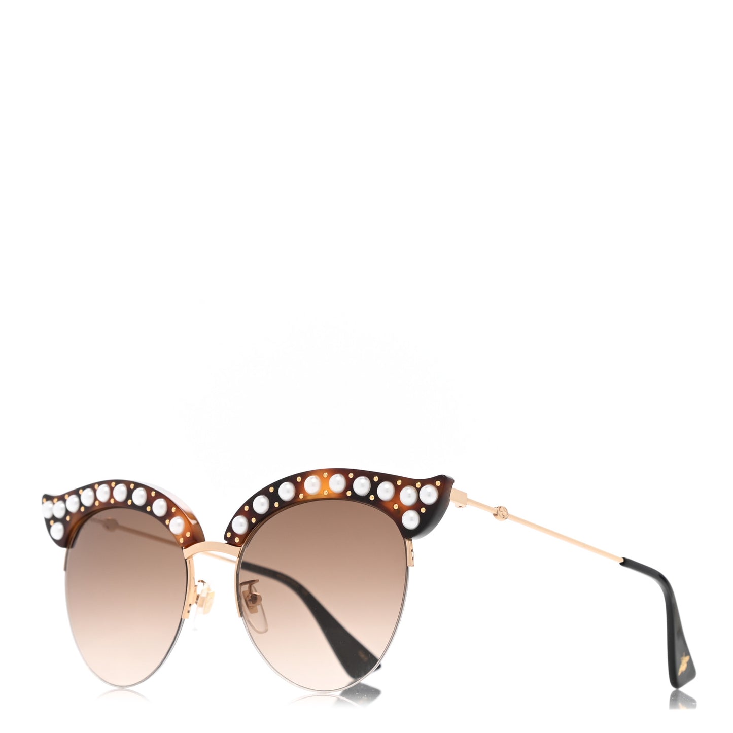 Pearl Cat Eye Sunglasses GG0212S Tortoise