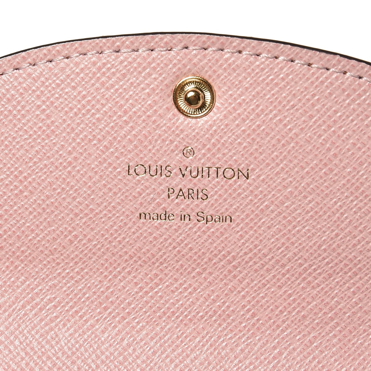 Damier Ebene Rosalie Coin Purse Rose Ballerine