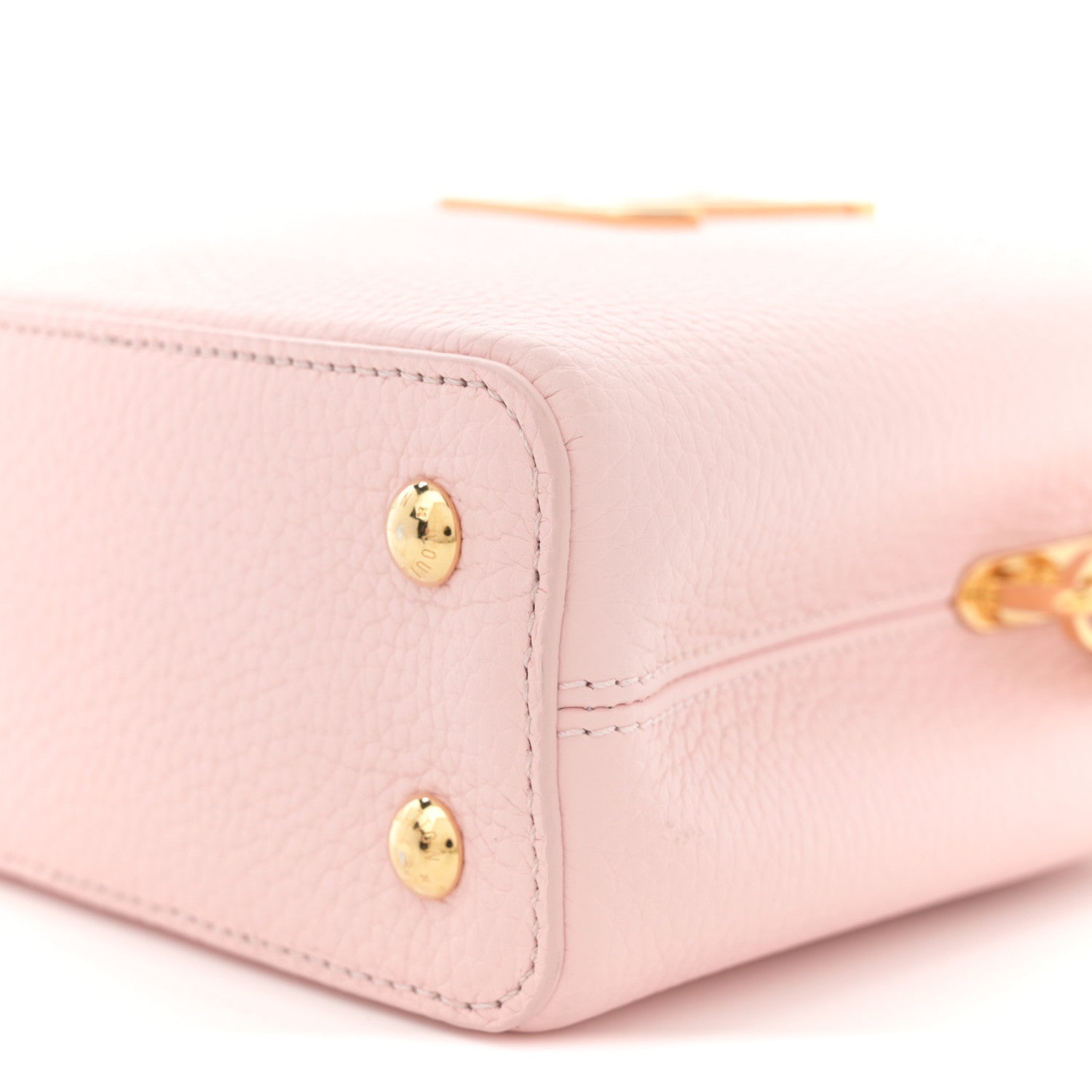 Louis Vuitton Taurillon Flower Chain Mini Capucines Pink 9 of 10