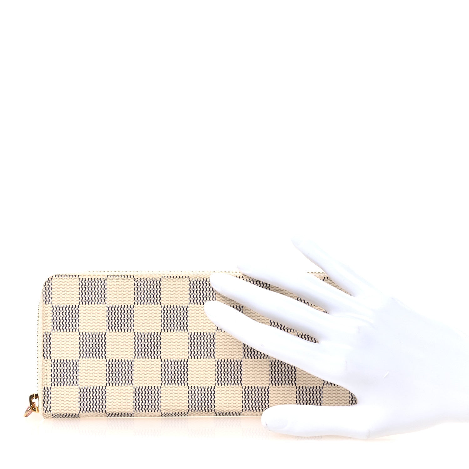Louis Vuitton Damier Azur Clemence Wallet Rose Ballerine 2 of 7
