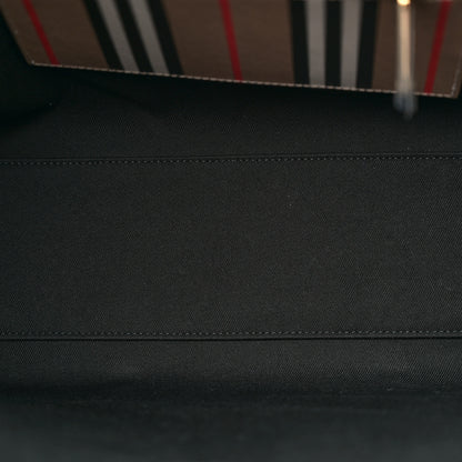 Burberry E-Canvas Stripe Book Tote Archive Beige 5 of 11