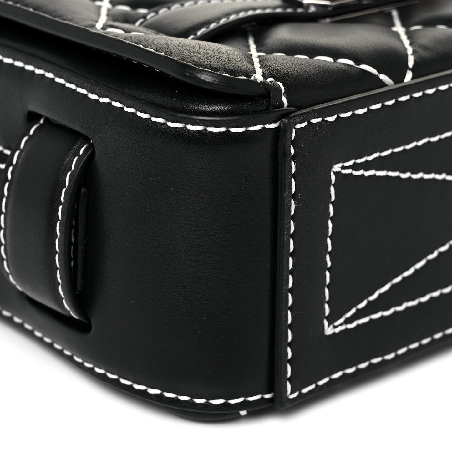 Calfskin Quilted The Myth Crossbody Bag Black