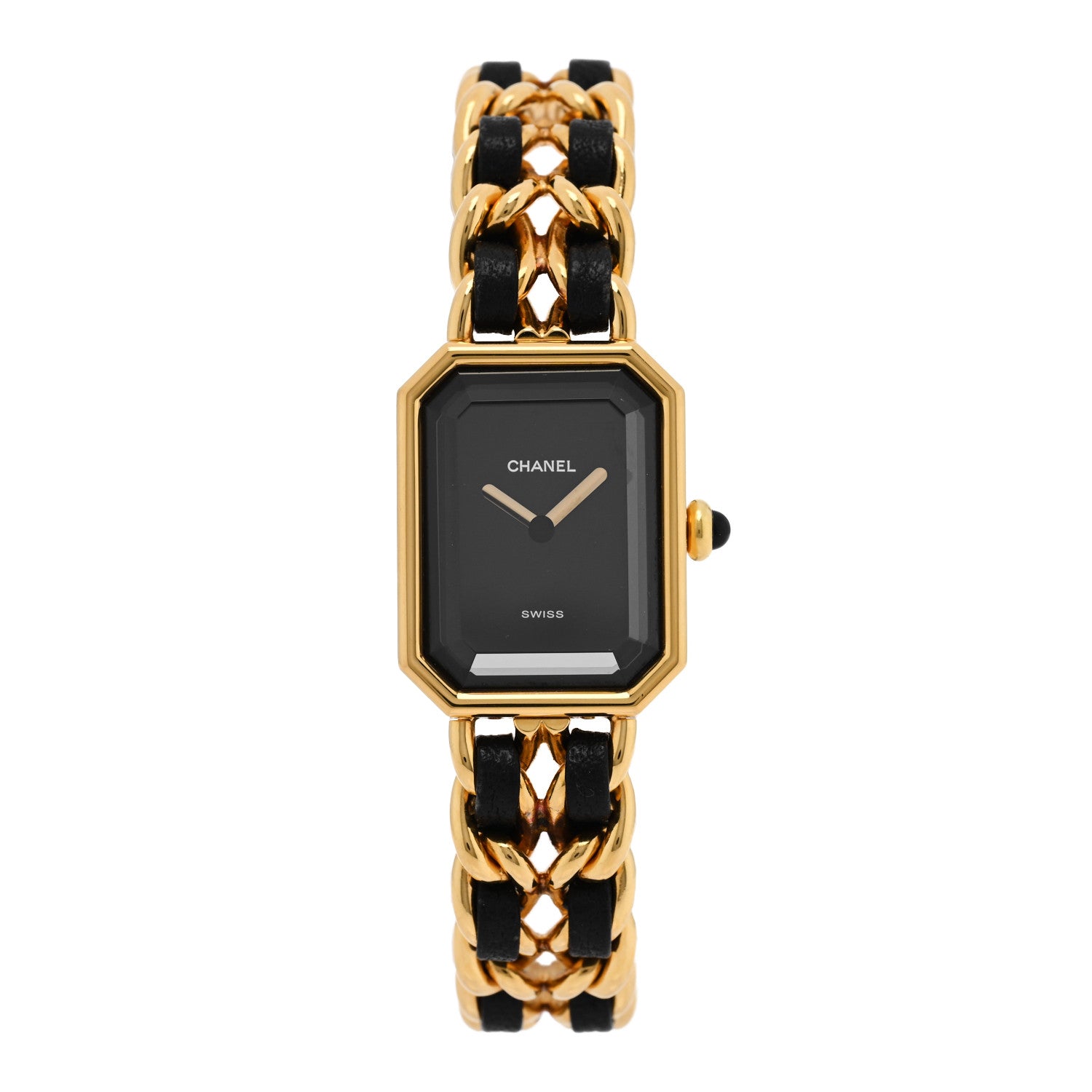 Chanel Stainless Steel Lambskin 20mm Chain Premiere Quartz Watch Gold L 1 of 4