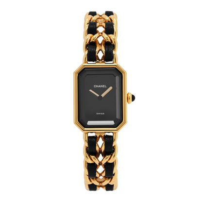 Chanel Stainless Steel Lambskin 20mm Chain Premiere Quartz Watch Gold L 1 of 4
