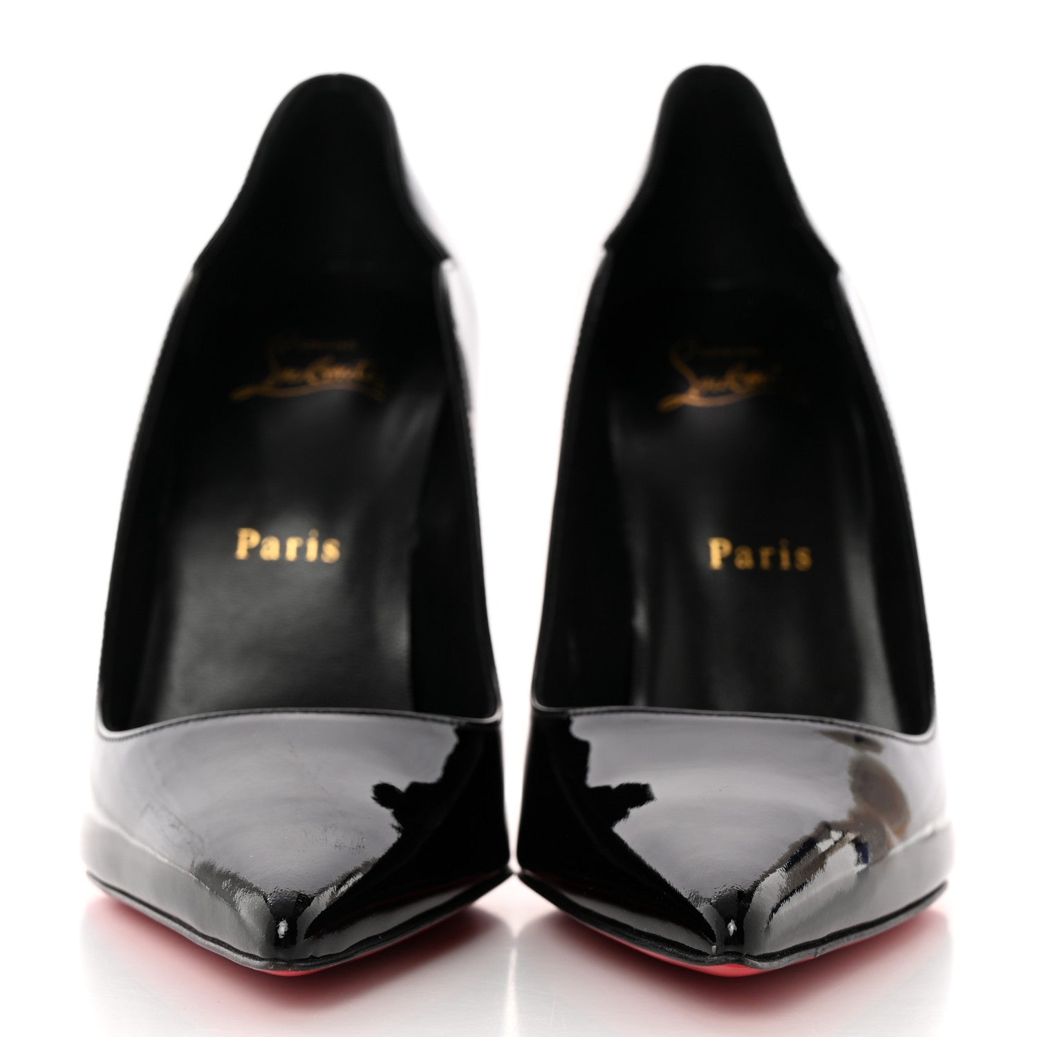 Christian Louboutin Patent LipChick 100 Pumps 37.5 Black 2 of 12