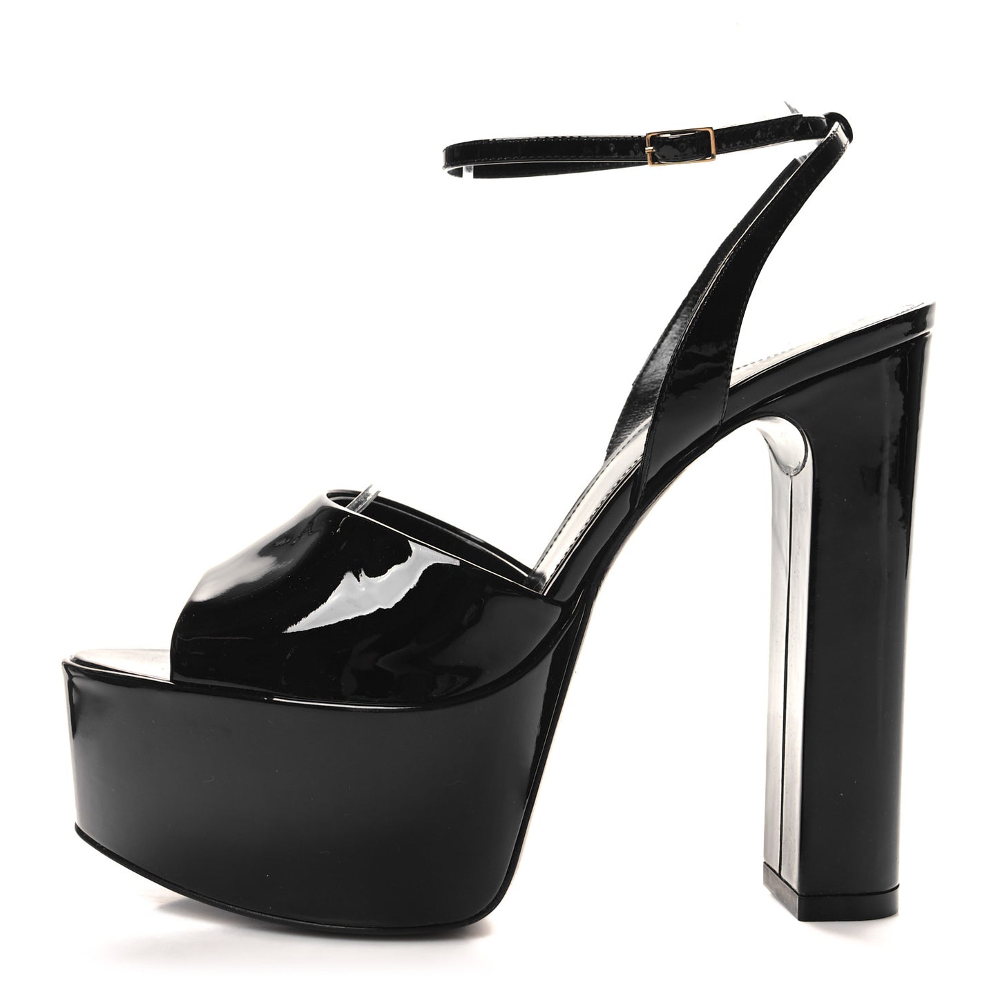 Patent Jodie 95 Platform Sandals 38 Black
