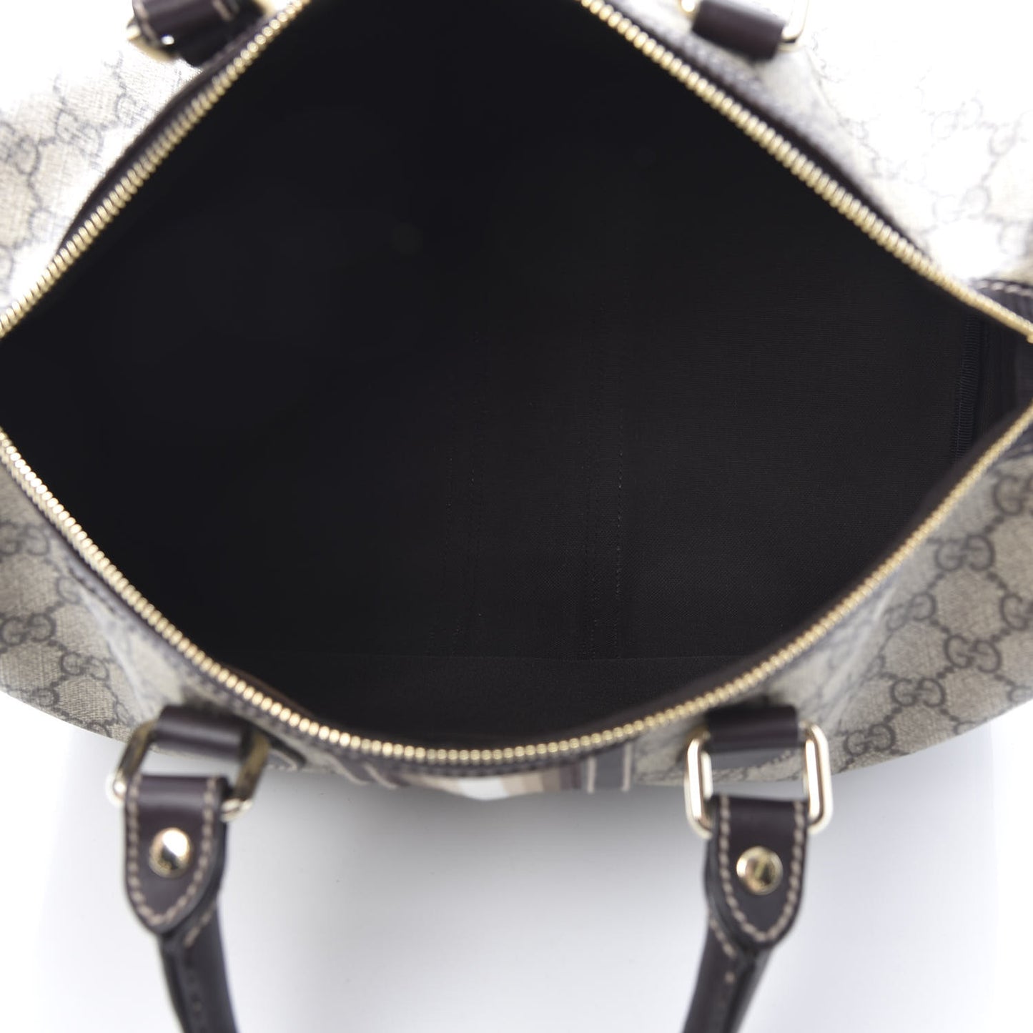 GG Plus Monogram Web Medium Joy Boston Dark Brown