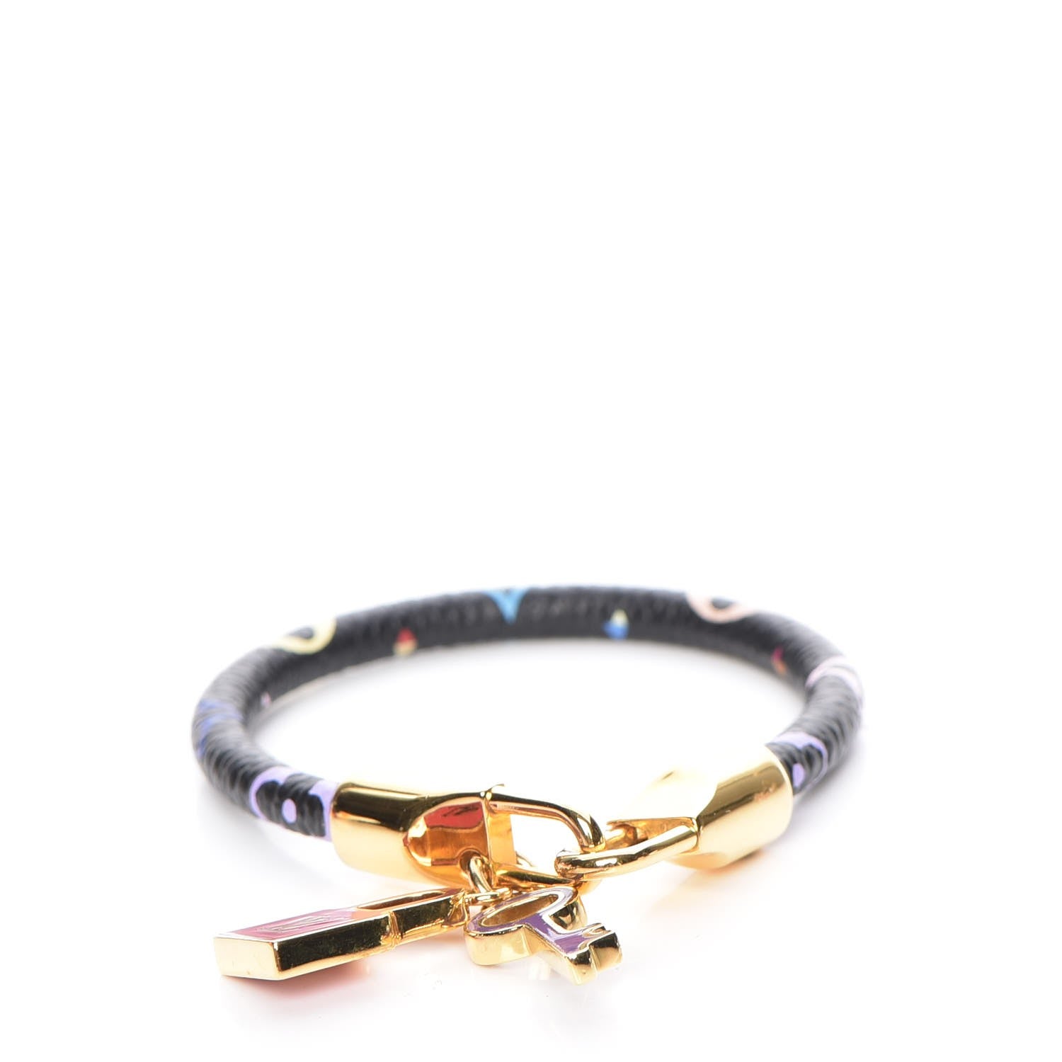 Louis Vuitton Monogram Multicolor Luck It Bracelet 17 Black 1 of 4