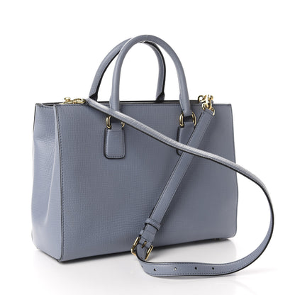 Dolce & Gabbana Textured Calfskin Clara Tote Light Blue 3 of 9