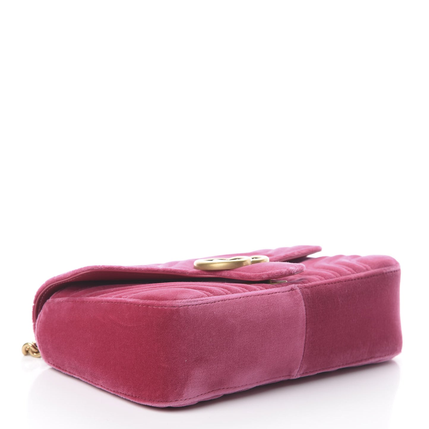 Velvet Matelasse Small GG Marmont Shoulder Bag Light Raspberry Rose