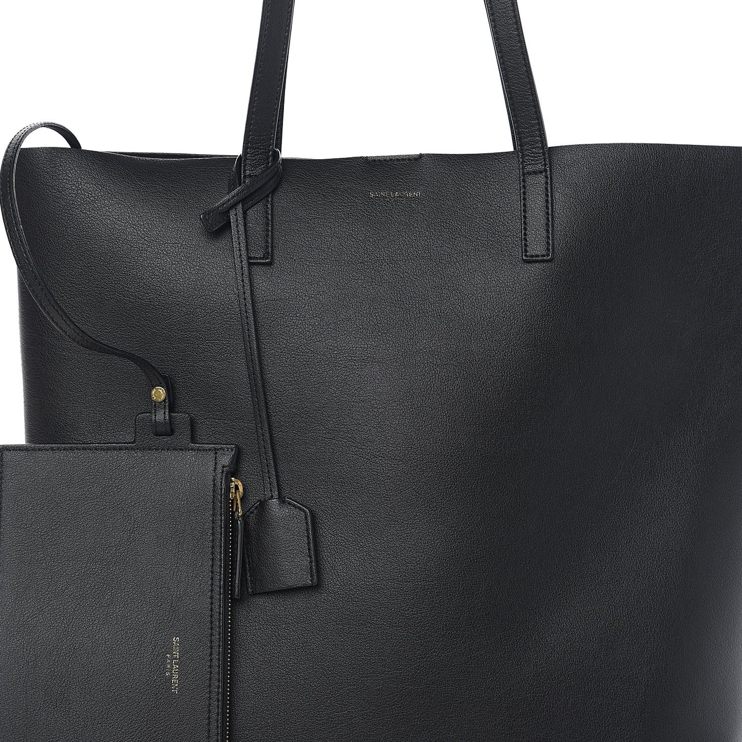 Calfskin Medium Shopping Tote Black