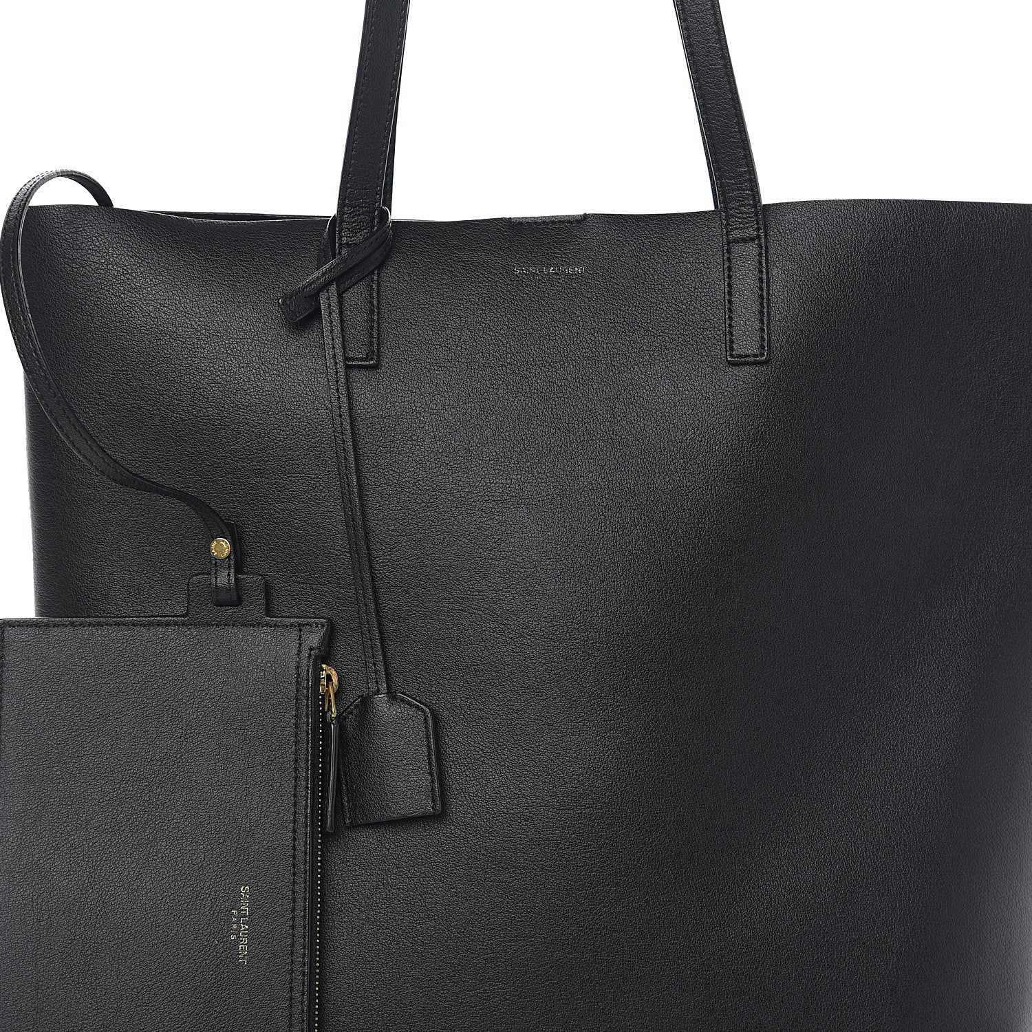 Saint Laurent Calfskin Medium Shopping Tote Black 6 of 9