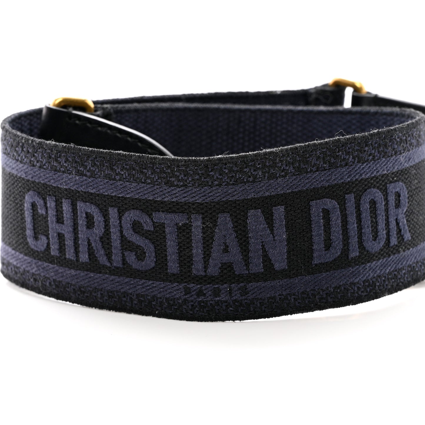 Canvas Embroidered Shoulder Strap Denim Blue