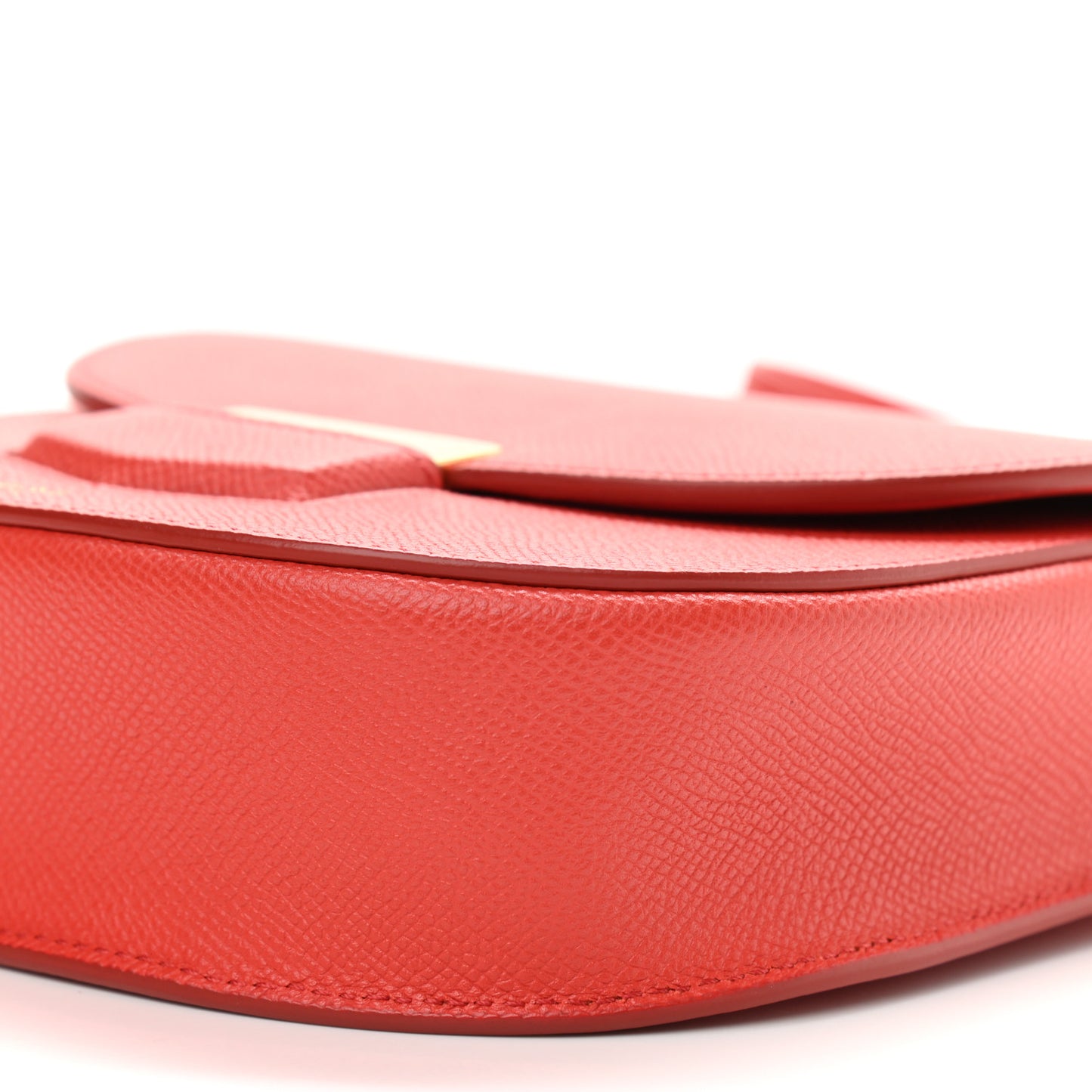 Grained Calfskin Small Trotteur Coquelicot