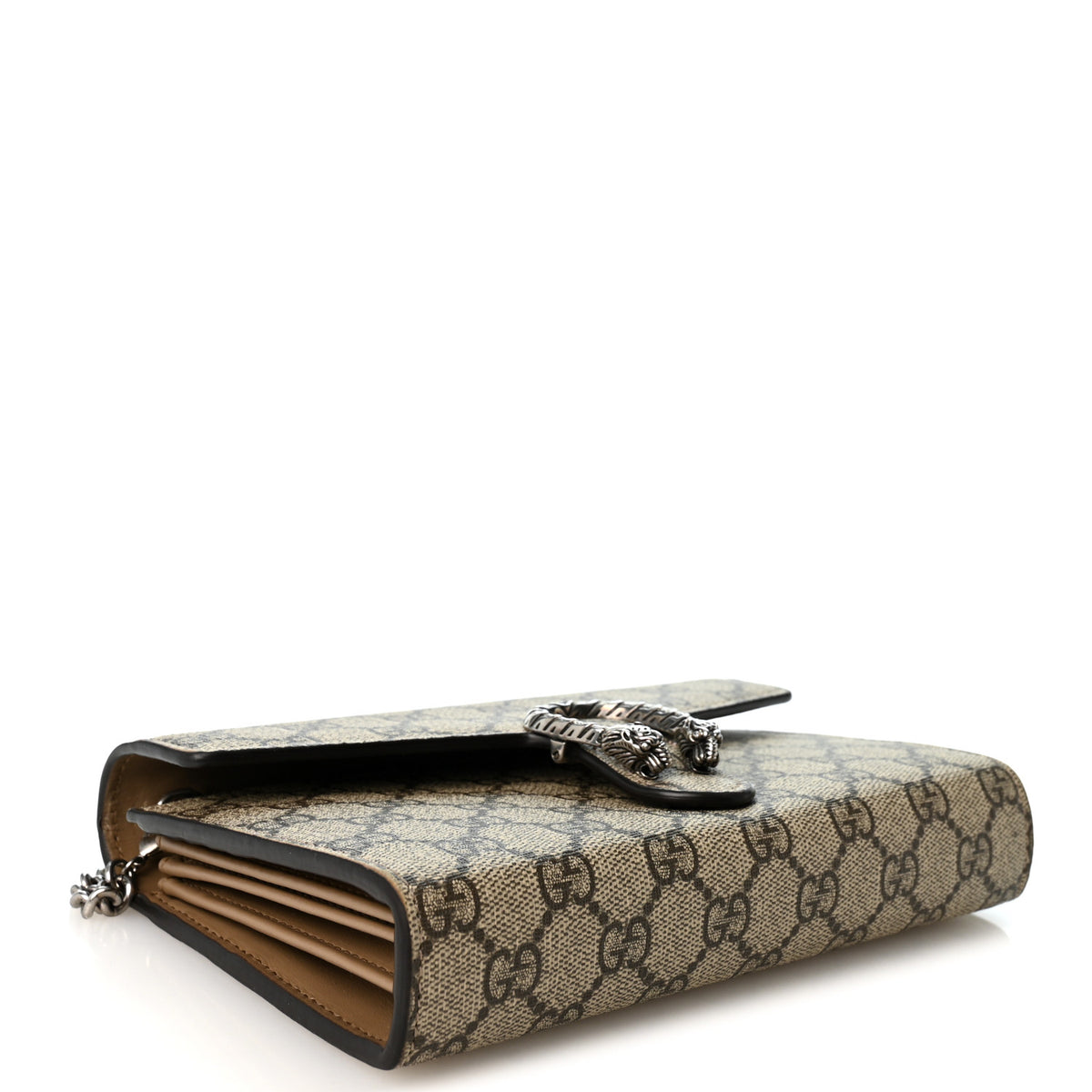 Gucci GG Supreme Monogram Mini Dionysus Chain Wallet Beige Taupe 4 of 11