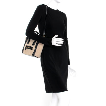 Celine Smooth Calfskin Shearling Nano Luggage Cream 2 of 11