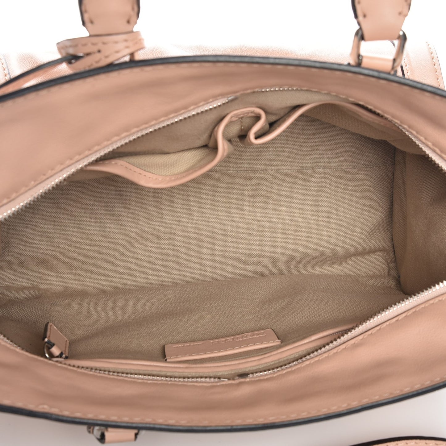Calfskin Small Skull Padlock Zip Around Tote Boudoir