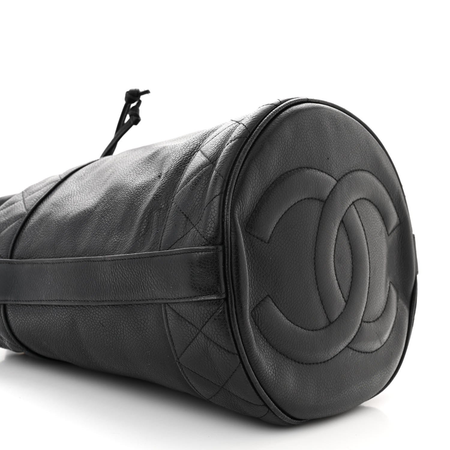 Chanel Caviar Drawstring Bucket Shoulder Bag Black 10 of 14