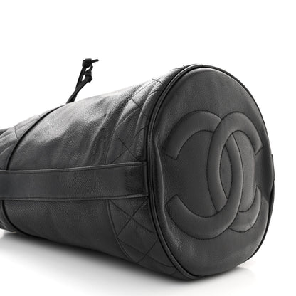 Chanel Caviar Drawstring Bucket Shoulder Bag Black 10 of 14