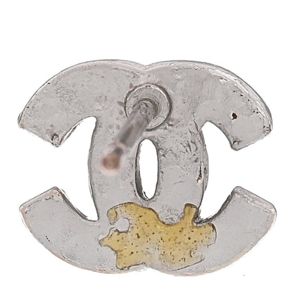 Chanel Crystal Mini Timeless CC Earrings Silver 4 of 5