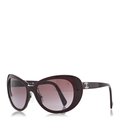Chanel Crystal CC Sunglasses 5151-B Burgundy 1 of 9