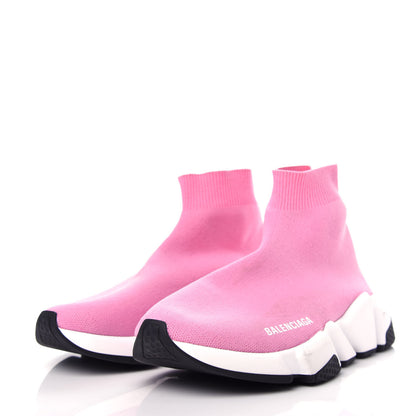 Balenciaga Neoprene Knit Womens Speed Sneakers 36 Pink White Black 3 of 10