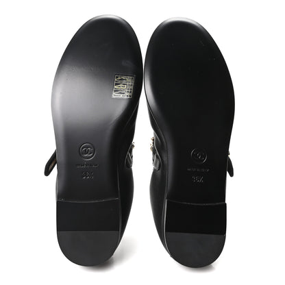 Chanel Lambskin Charm Mary Jane Flats 36.5 Black 6 of 8