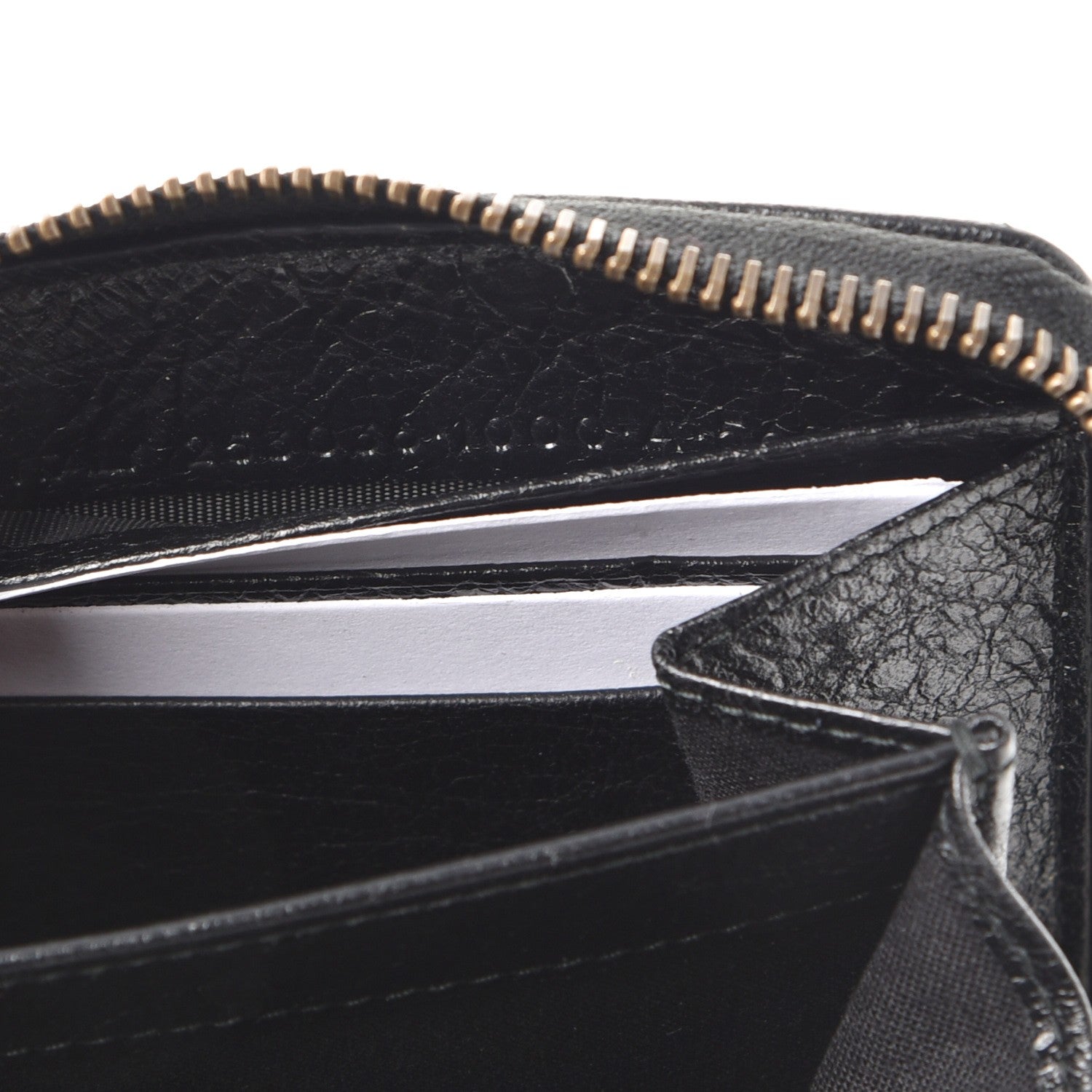 Balenciaga Agneau Classic Silver Hardware Continental Zip Around Wallet Black 7 of 8
