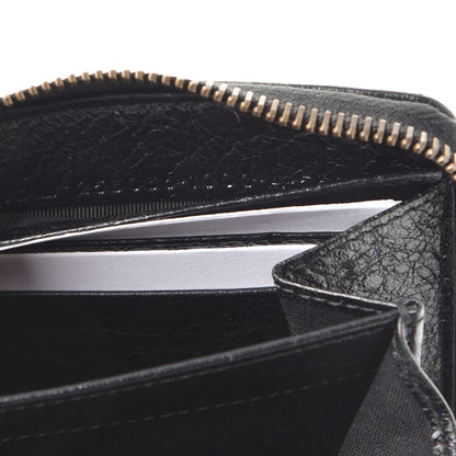 Balenciaga Agneau Classic Silver Hardware Continental Zip Around Wallet Black 7 of 8