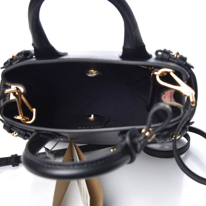 Burberry Derby Calfskin House Check Baby Banner Tote Black 6 of 9