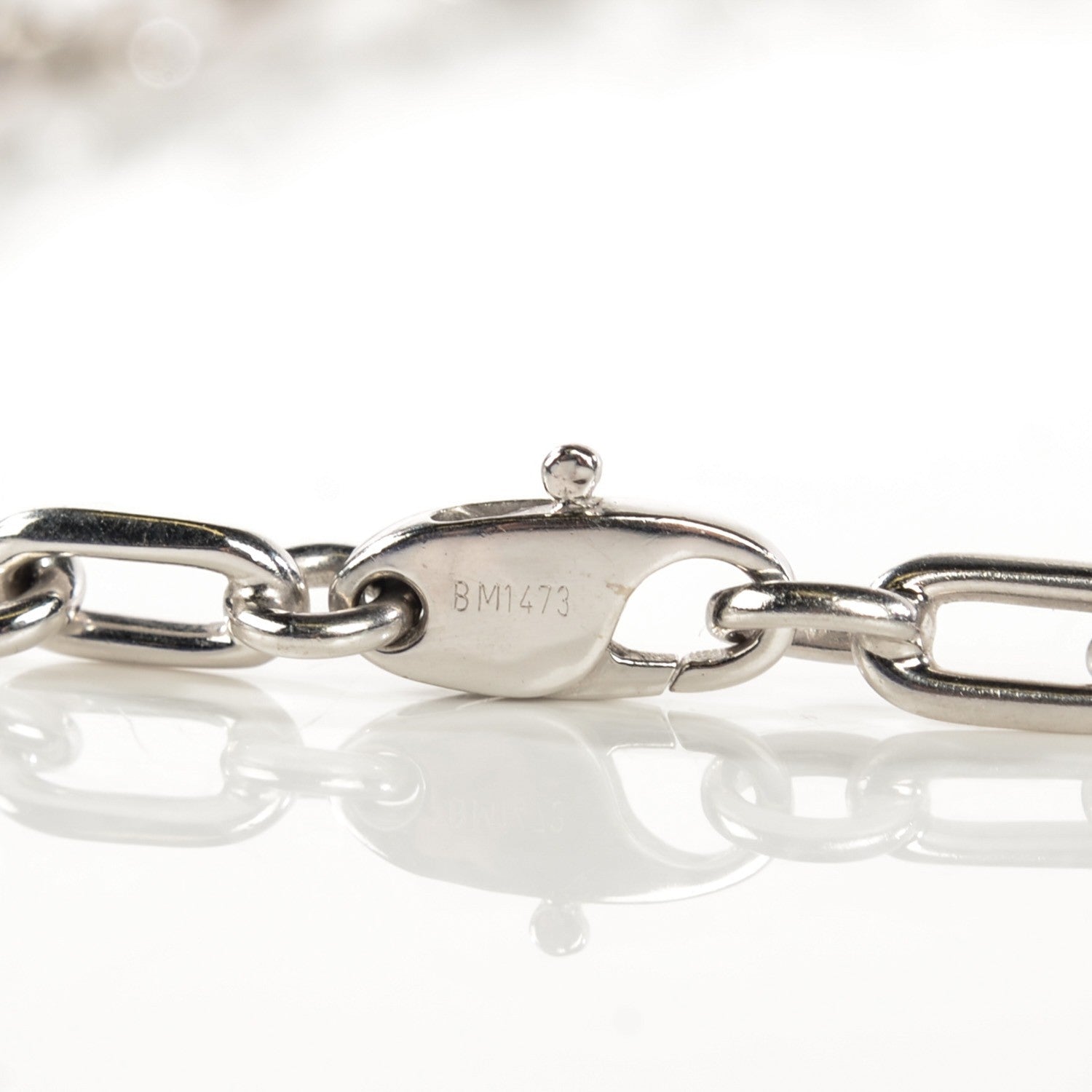 Cartier 18K White Gold 5mm Spartacus Chain Necklace 4 of 5