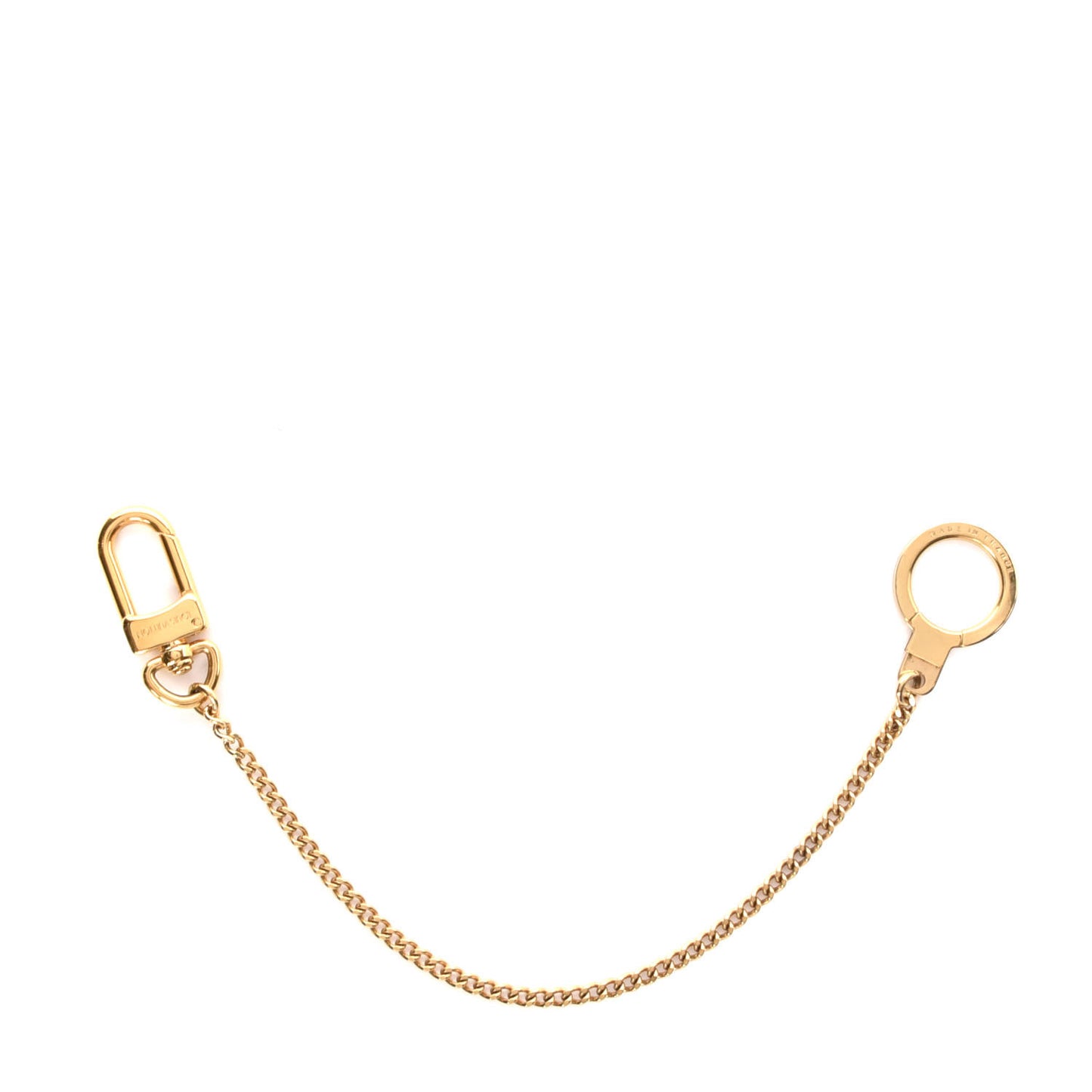 Metal Pochette Extender Key Ring Chain Gold