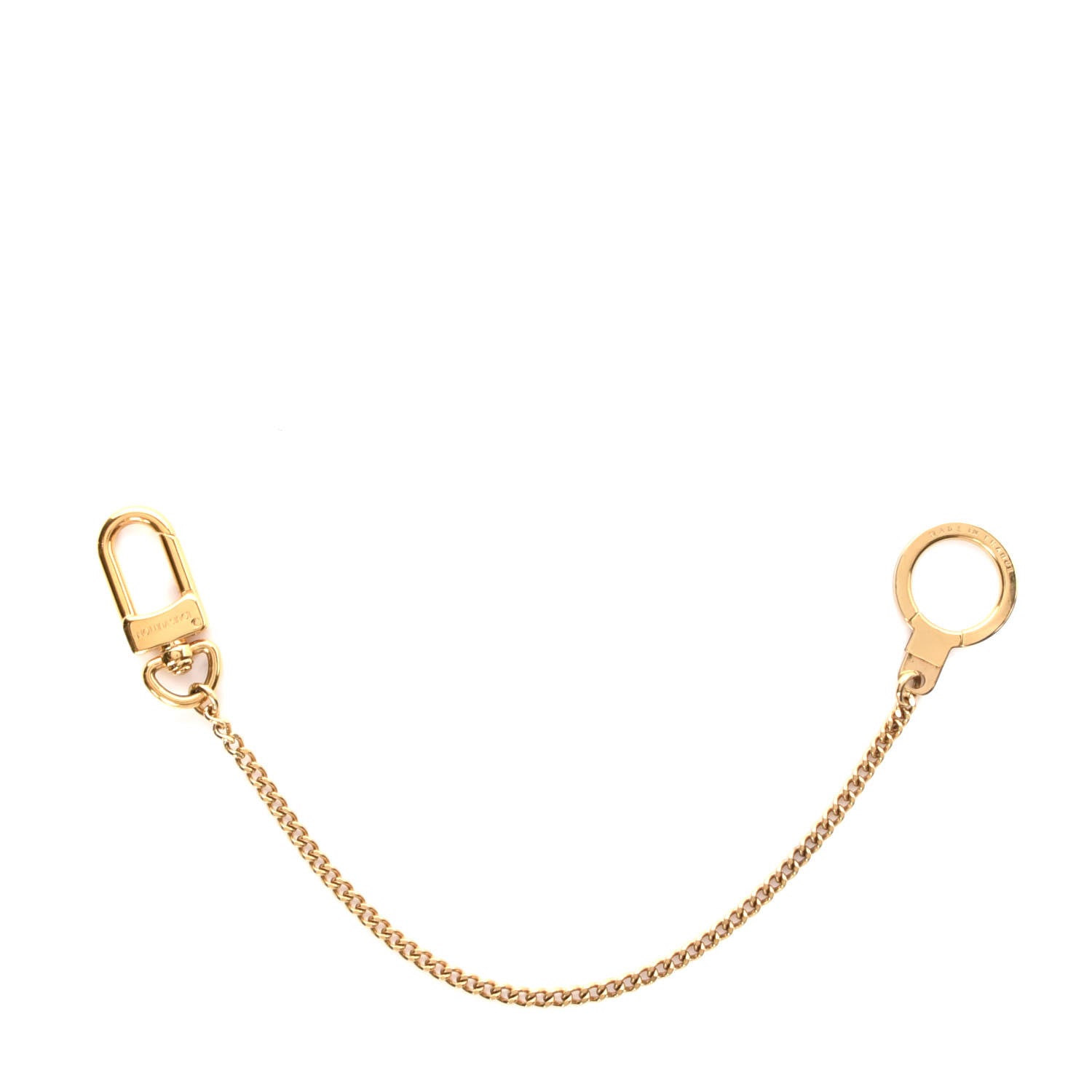 Louis Vuitton Metal Pochette Extender Key Ring Chain Gold 1 of 2