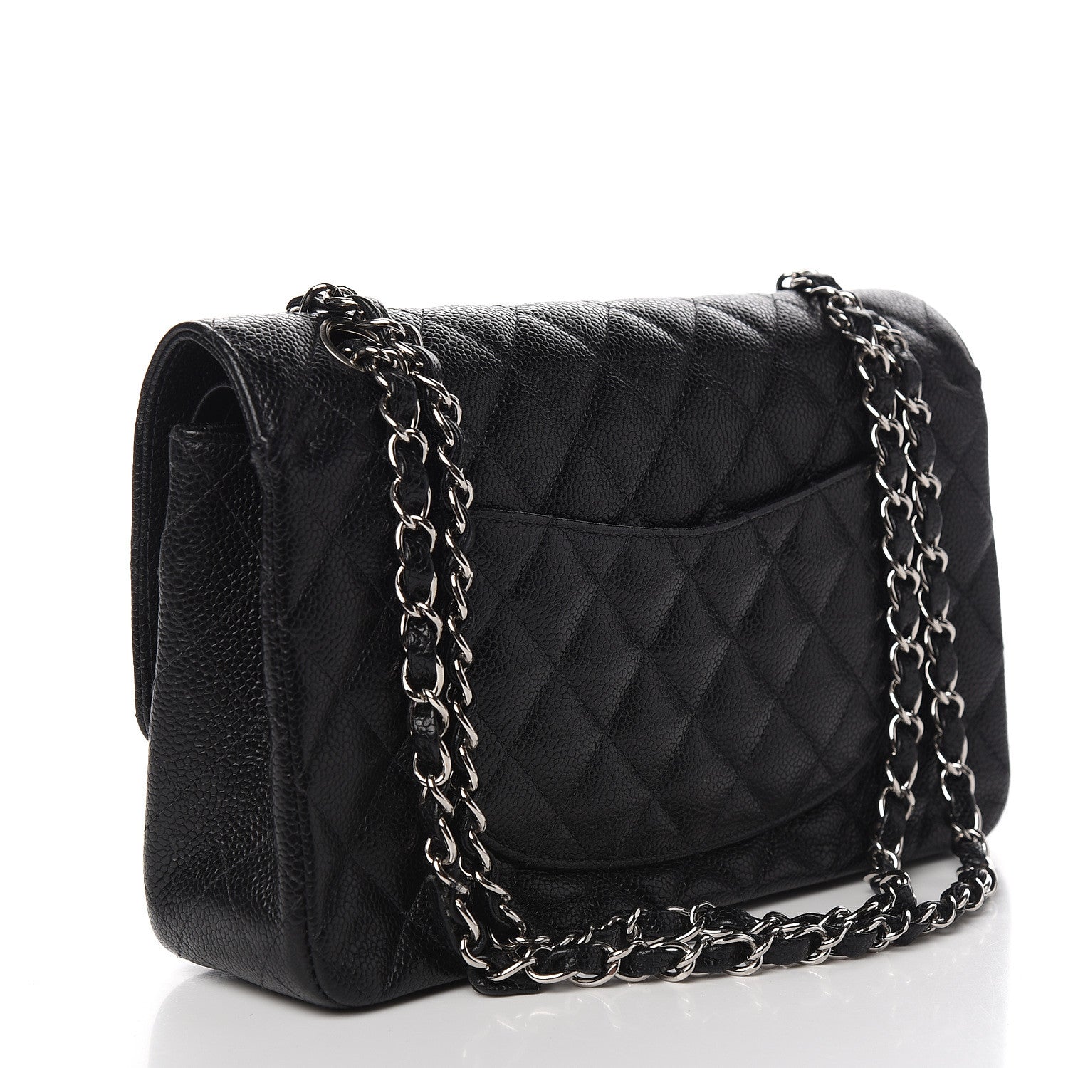 Chanel Caviar Quilted Medium Double Flap Black 2 of 10