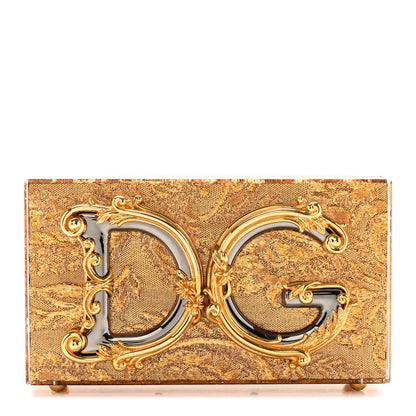 Dolce & Gabbana Brocade DG Girls Shoulder Bag Gold 1 of 13