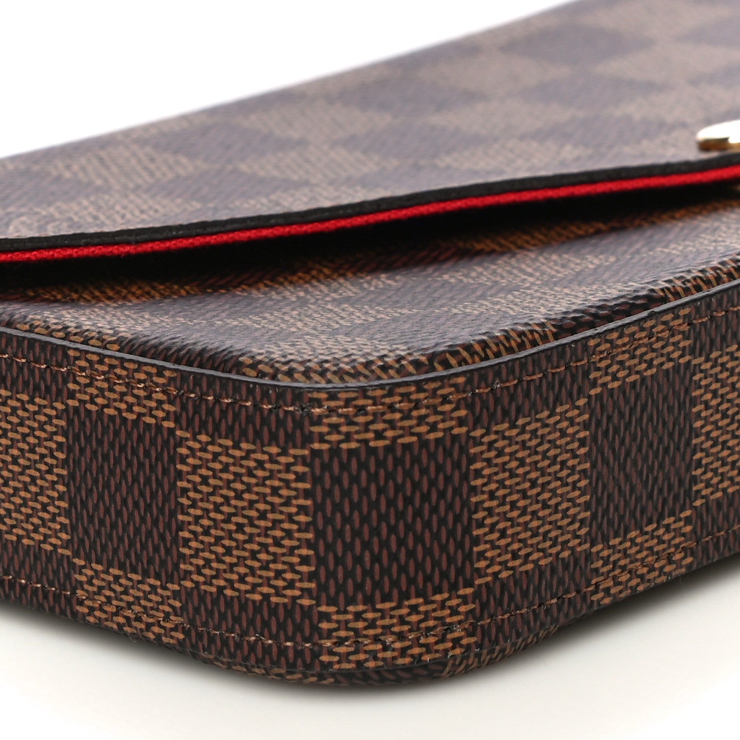 Louis Vuitton Damier Ebene Pochette Felicie Chain Wallet 10 of 13