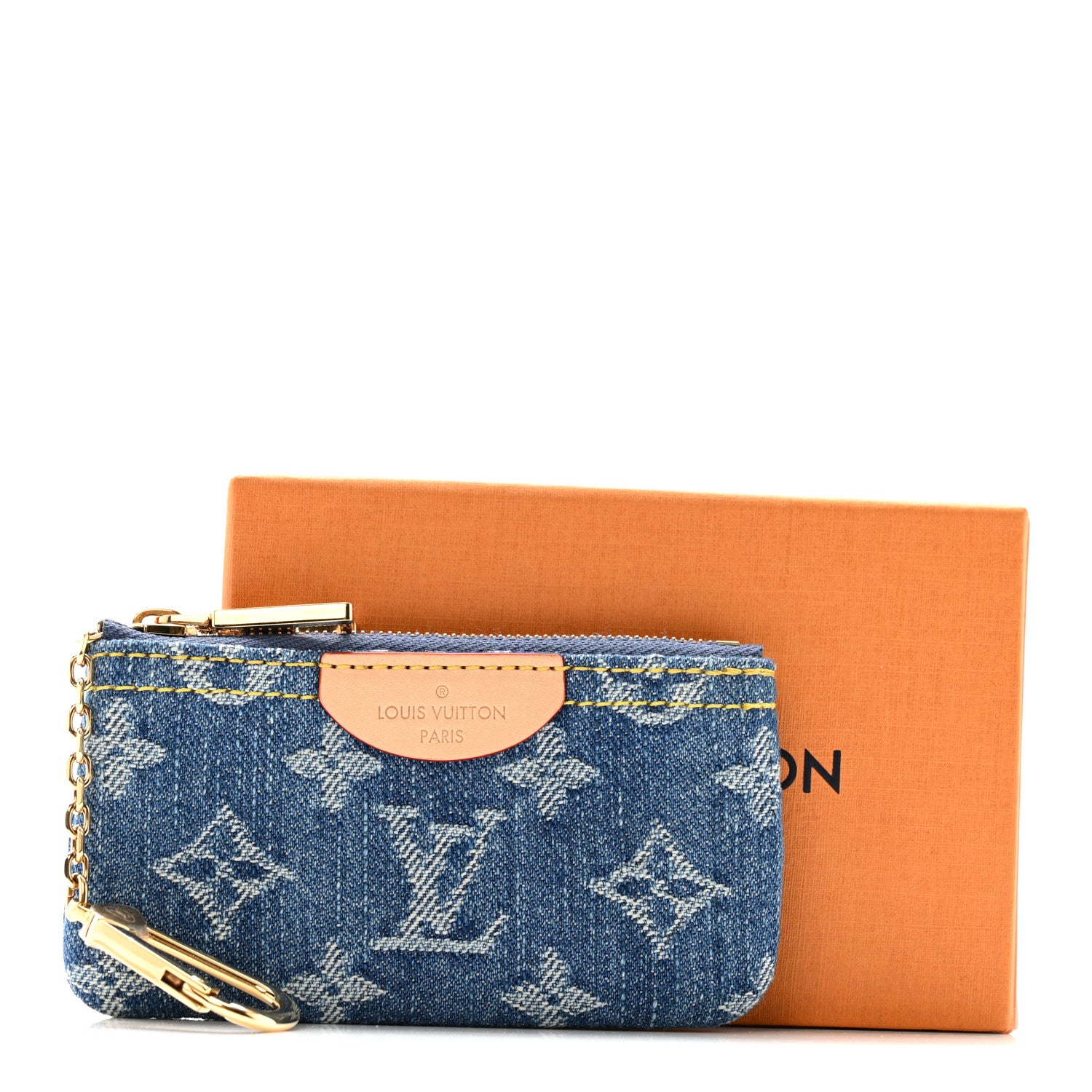 Louis Vuitton Monogram Denim Key Pouch Denim Blue 9 of 9