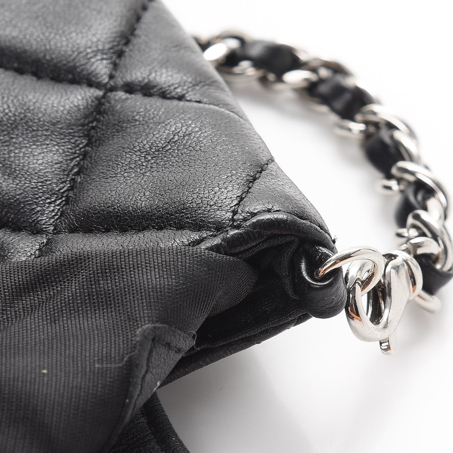 Lambskin Quilted Phone Case Black